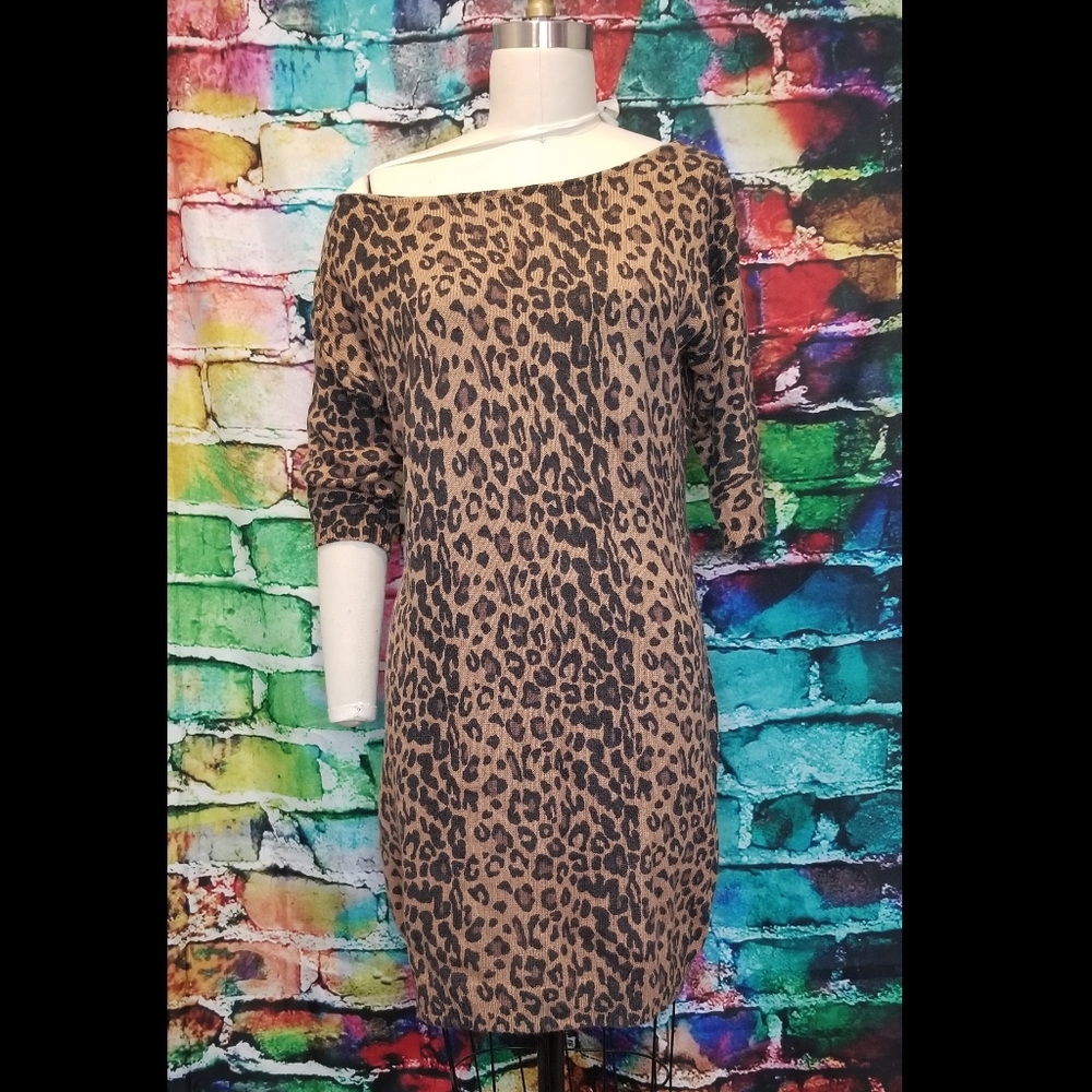 Old Navy Leopard Print Sweater Dress